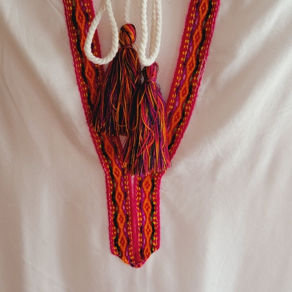 Raviya White Sleeveless Embroidered Cover-Up Dress - Picture 3 of 8